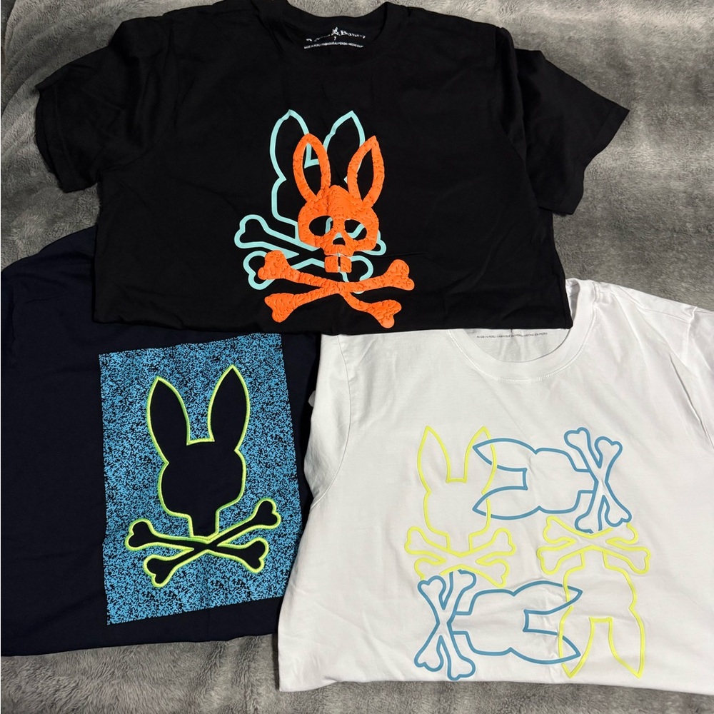 Psycho Bunny T Shirts - Bundle of 3 size L